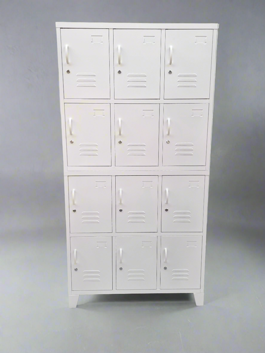 White 12 Door Locker