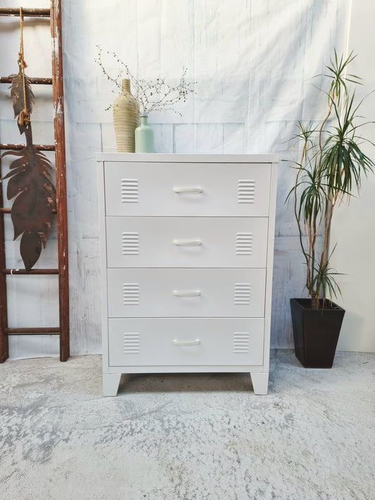 White Tall boy Drawers