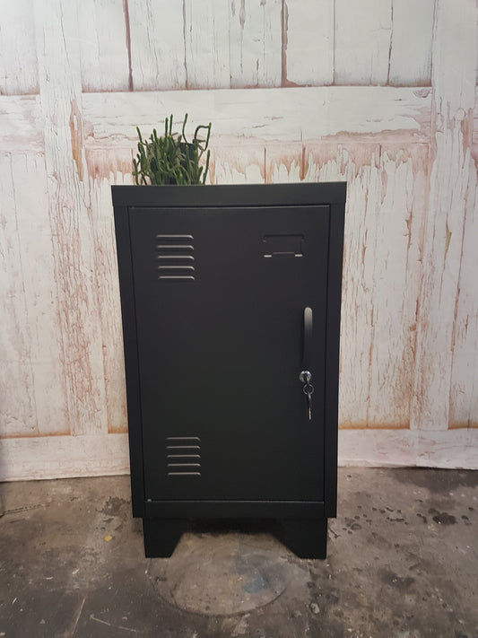 Left open Black Mini Locker