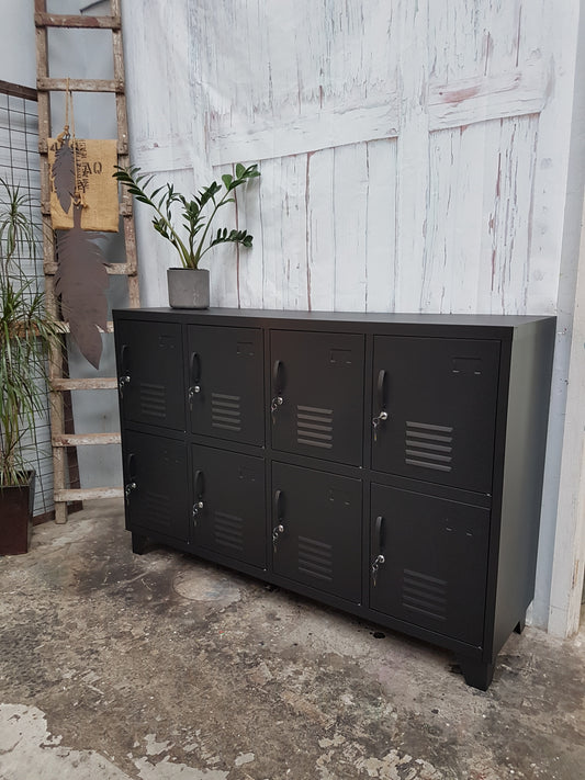 Black 8 Door Sideboard Locker