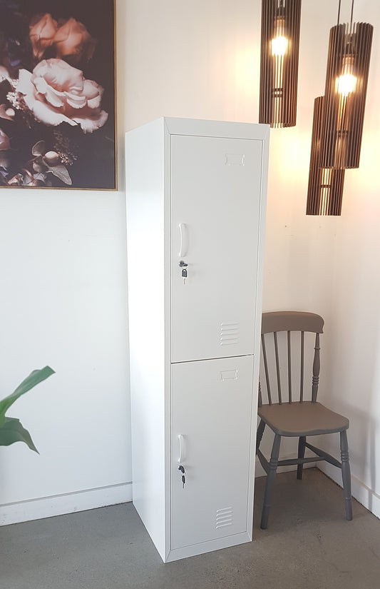 White 2 Door Locker