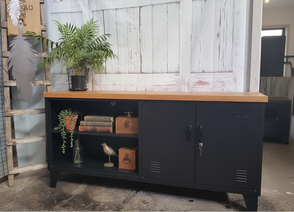 Black Versatile Locker Oak top