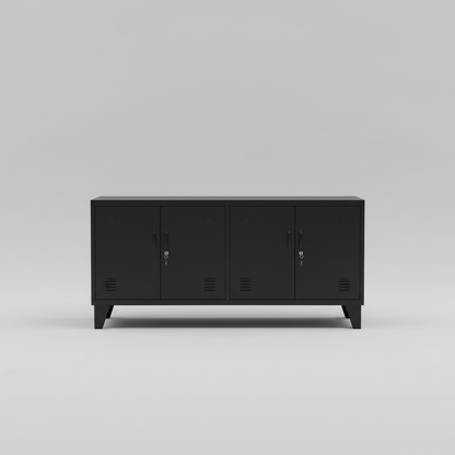 Black Versatile Metal Locker Cabinet