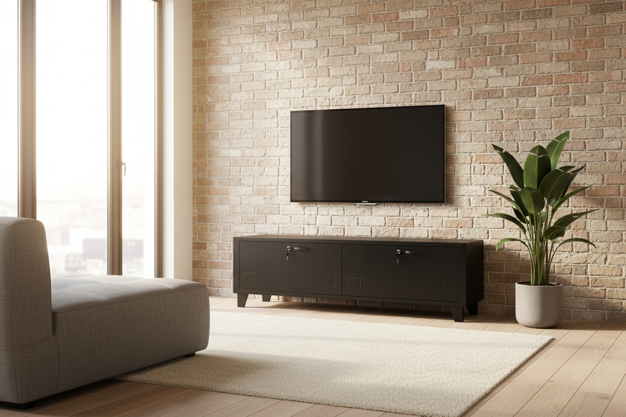 Long Black 2 Door console