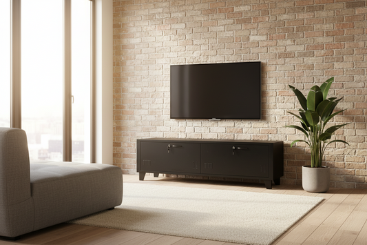 Long Black 2 Door console