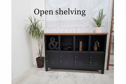 Black Sideboard Locker - Rimu Top