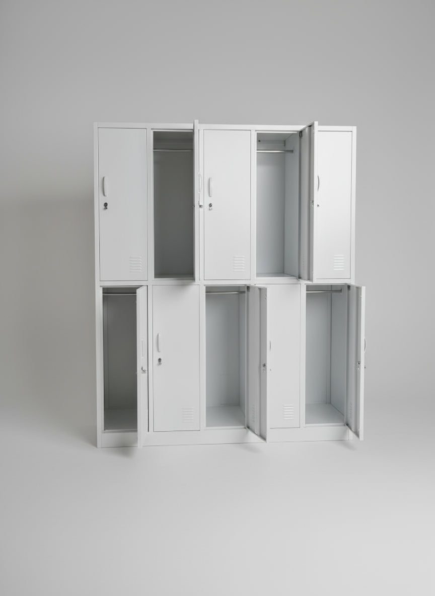 White 10 Door Locker