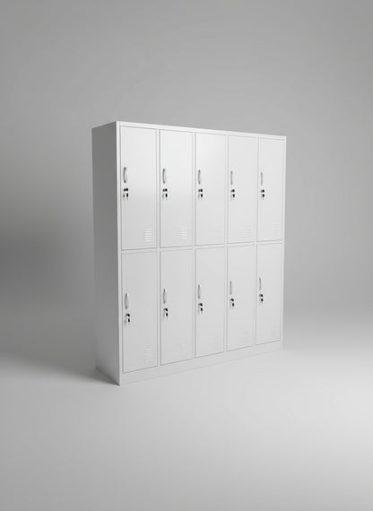 White 10 Door Locker