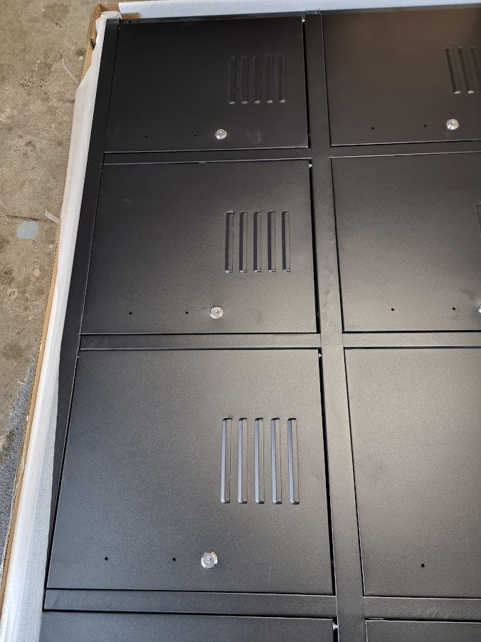 Black Metal 8 Door Staff locker - seconds