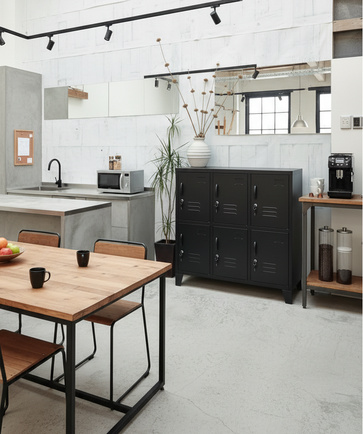 Black 6 Door Locker  staff lockers in staffroom