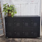Industrial Metal Sideboard Locker – 8 Door Storage Cabinet (1500mm) on casters