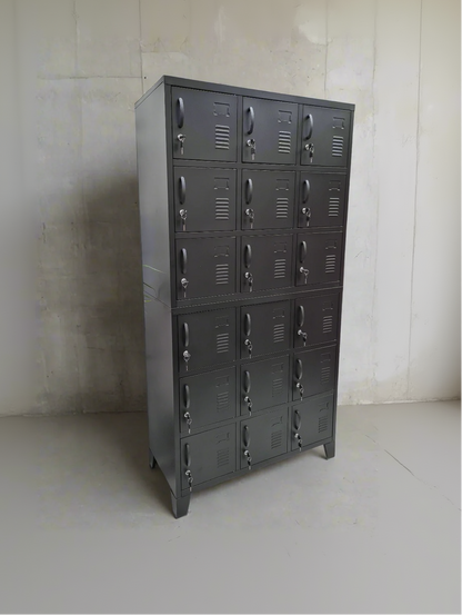 Black metal 18 Door locker key locks