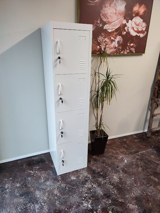 White 4 Door Locker