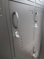 Right open Black Mini Locker-Dark Oak top
