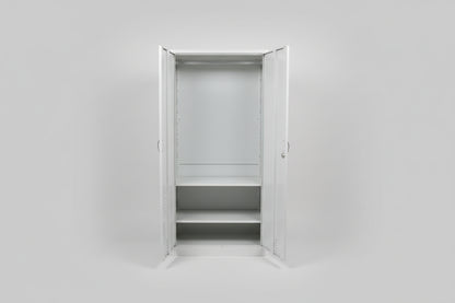 Inside of White 2 Door Metal Cupboard Locker