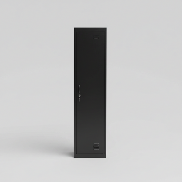 Black Slim Metal 1 door locker cabinet - Tall Storage Locker NZ – NZ ...
