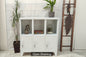 White 6 Door locker cabinets with display top , sideboard