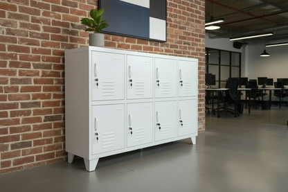 White 8 door Staff locker NZ