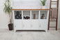White 8 Door Metal Locker Cabinet - Rimu Top