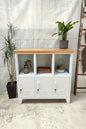 White metal 6 Door Locker cabinet with NZ RImu top and top open display