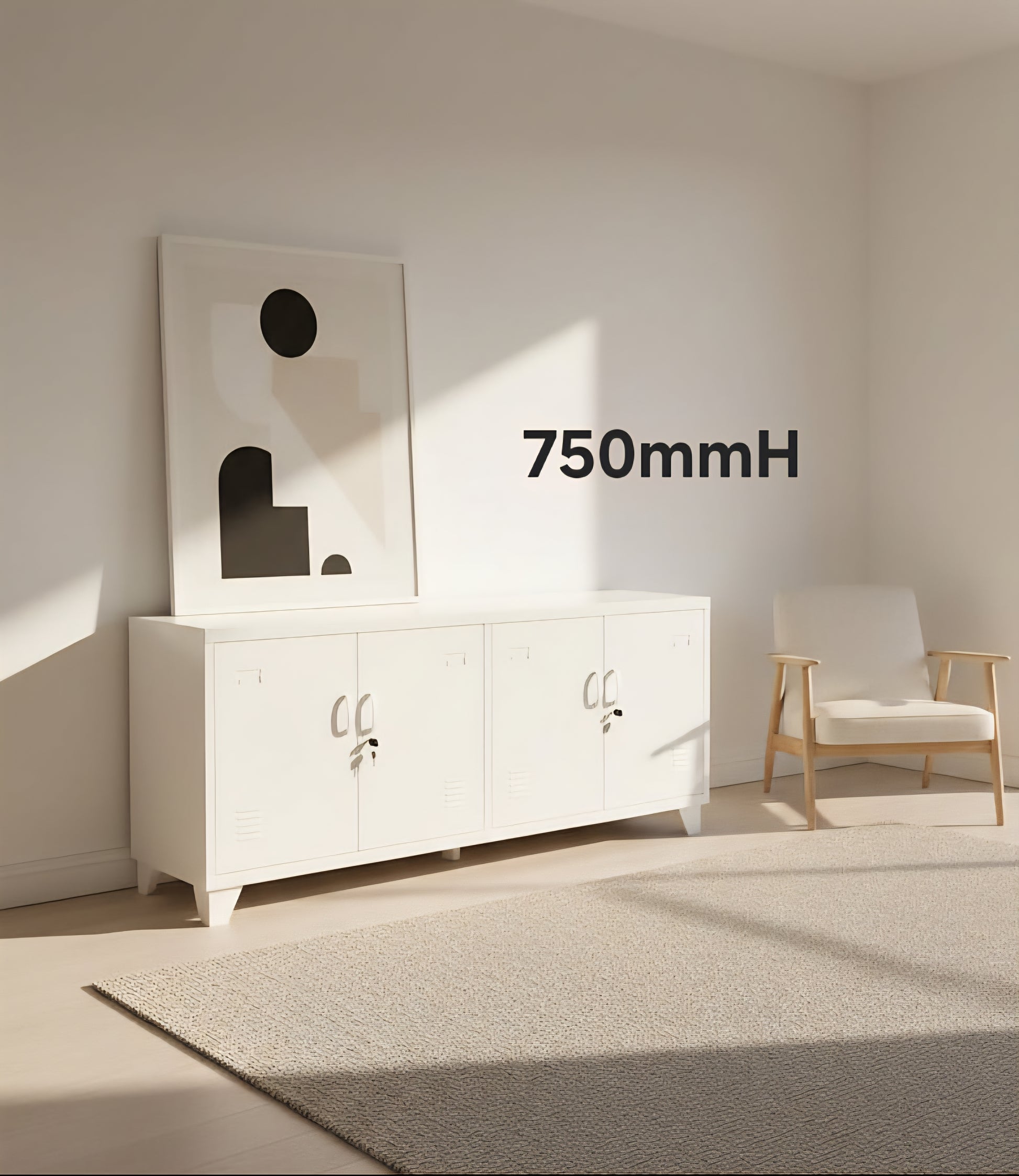 White metal versatile locker cabinet with storage