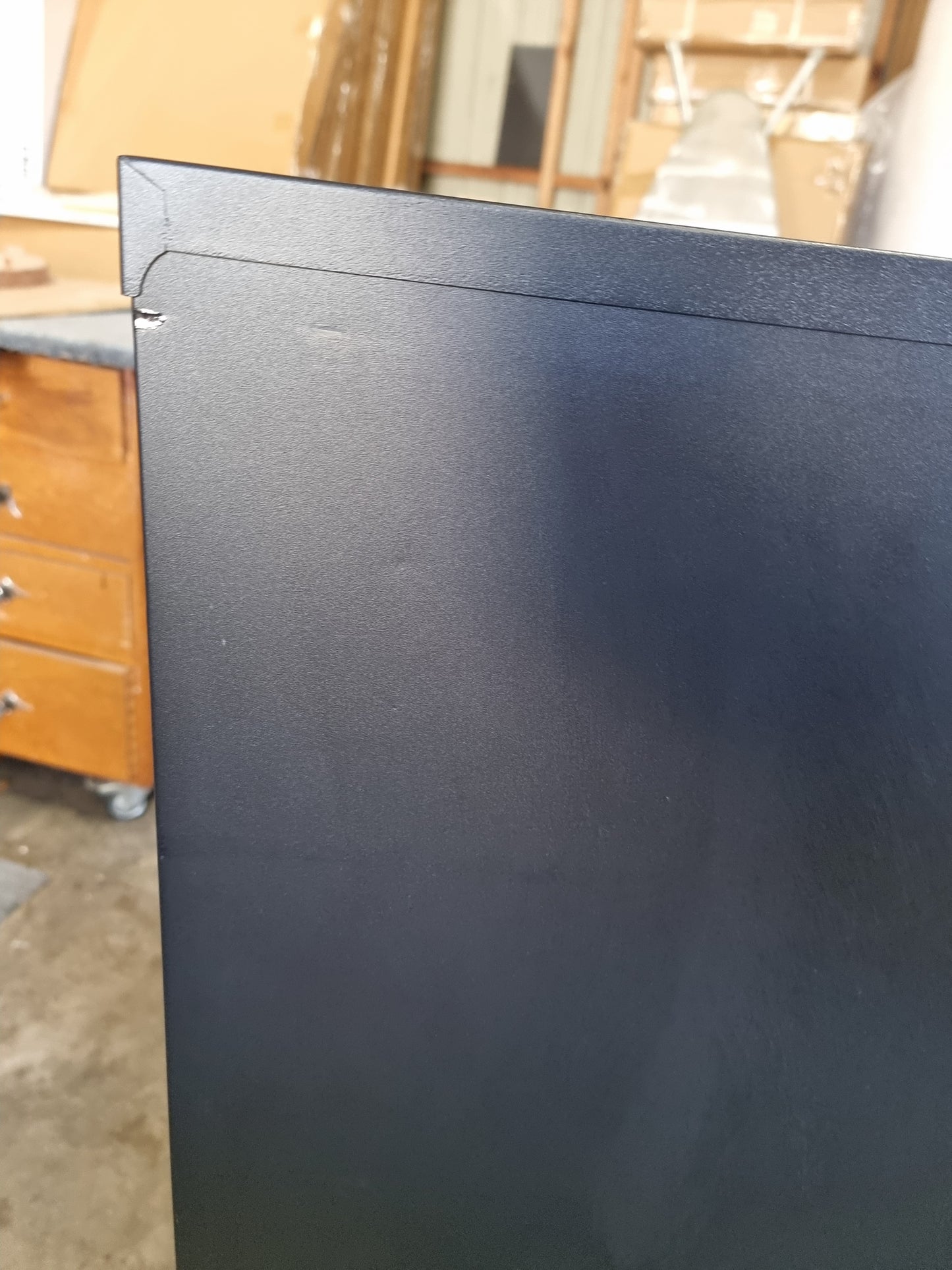 Seconds Black Metal Tallboy Drawer Cabinet