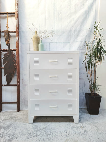 White Tall boy Drawers