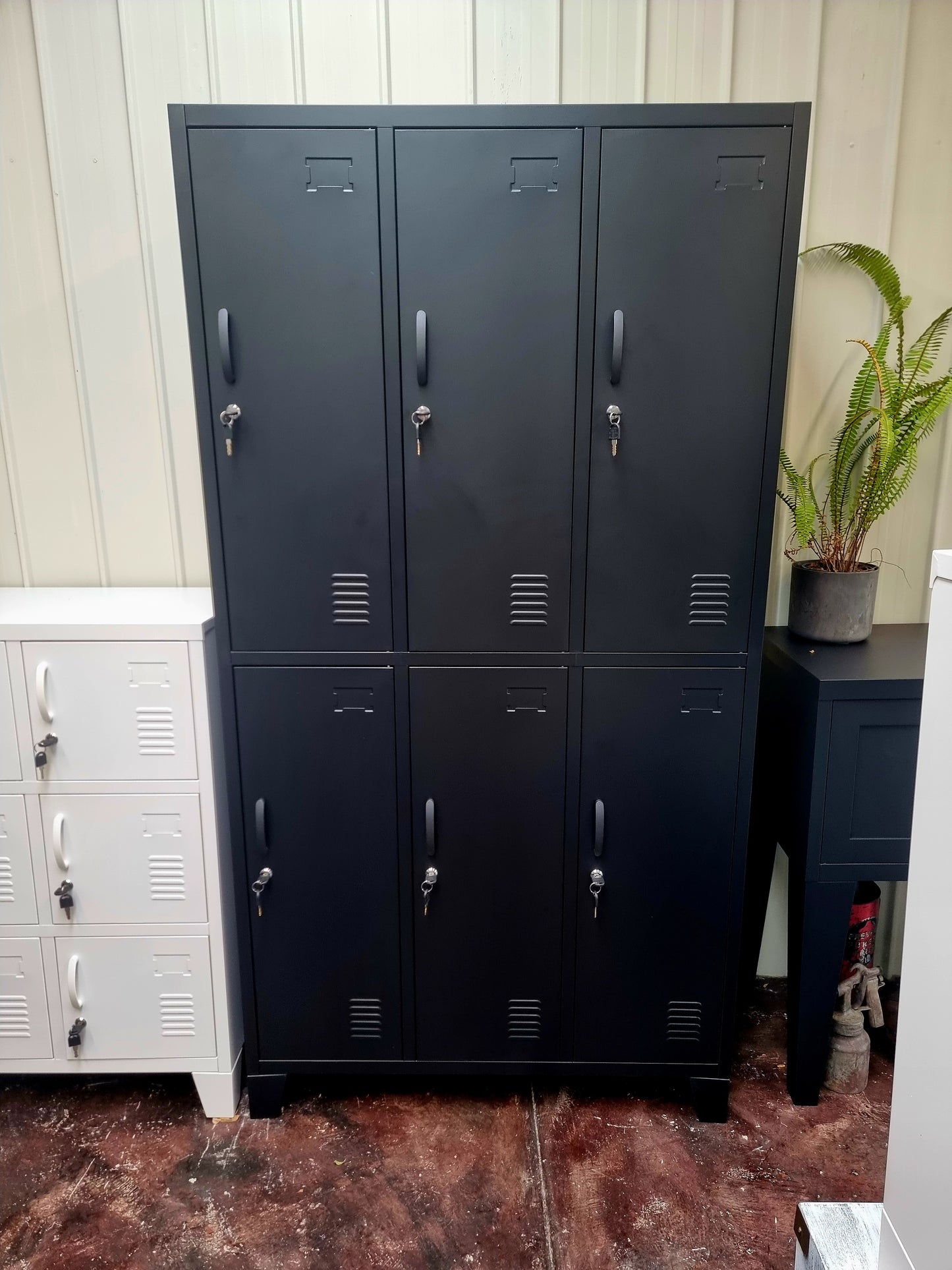 Seconds Tall Black 6 Door Locker