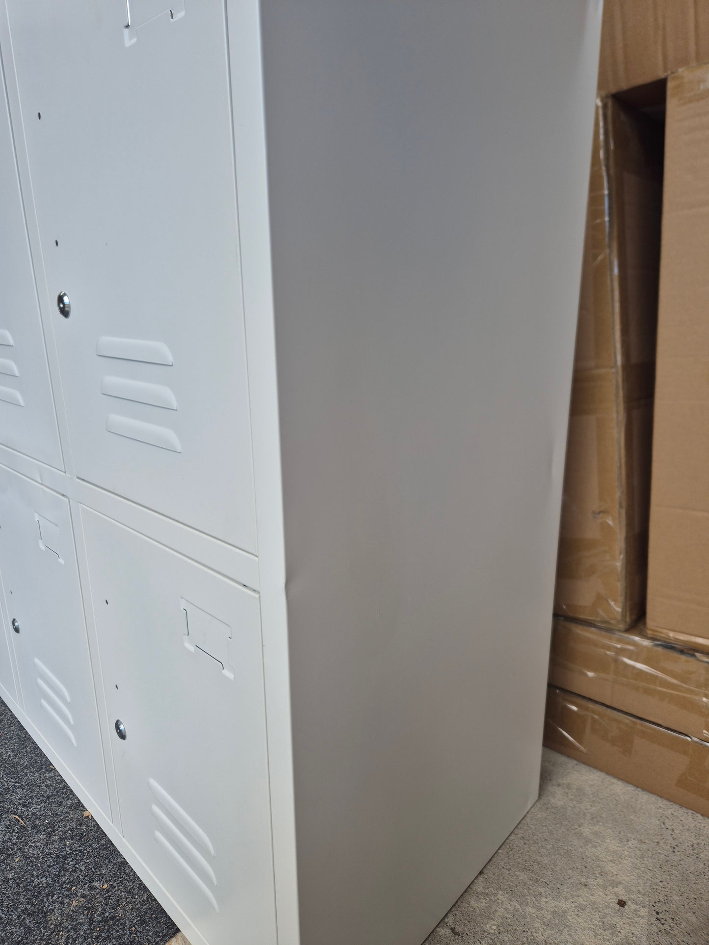 Seconds White 6 Door Metal Locker Cabinet