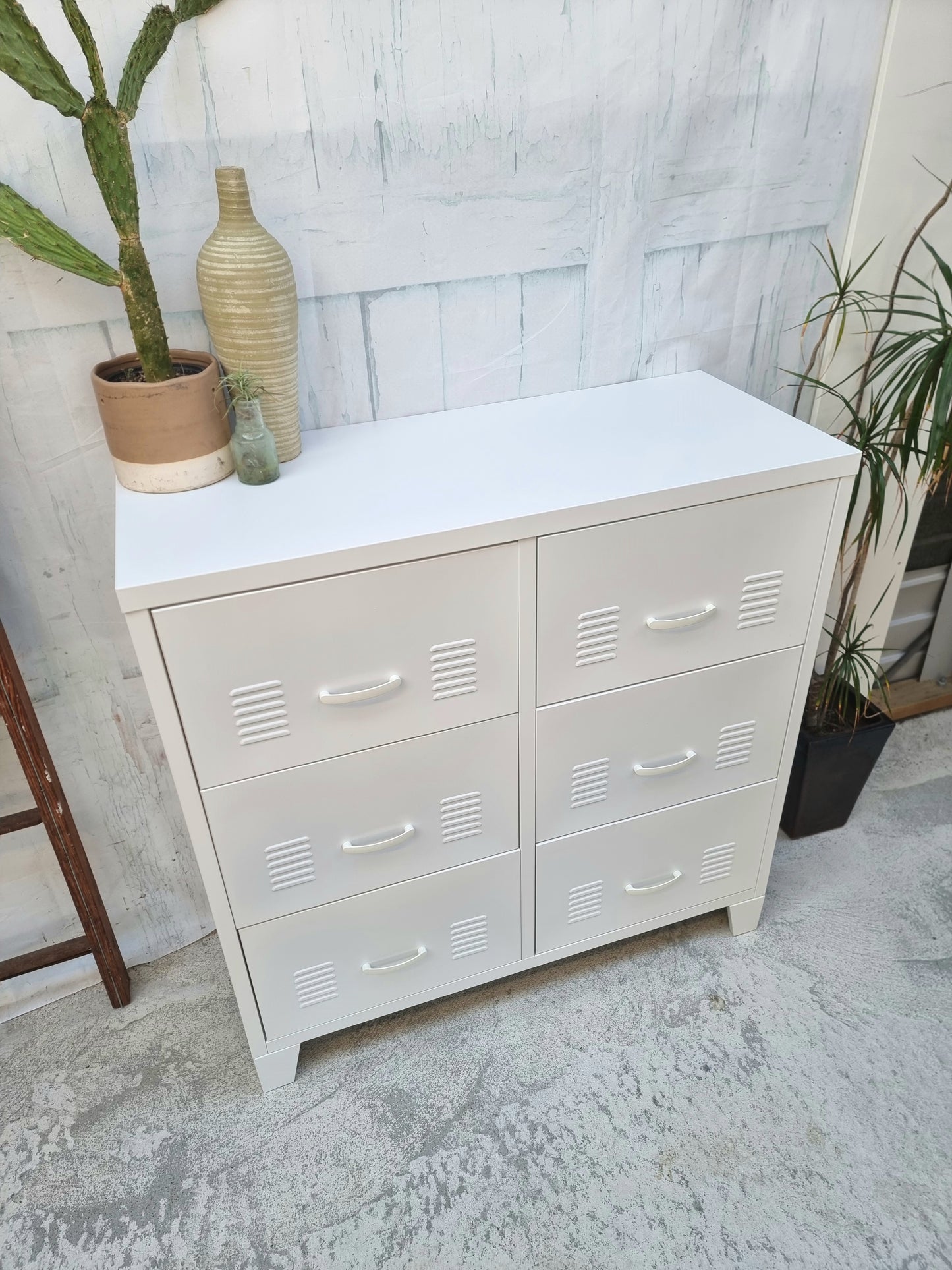 White 6 Drawer