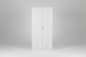 Seconds White 2 Door Metal Cupboard Locker – Wardrobe & Storage Cabinet