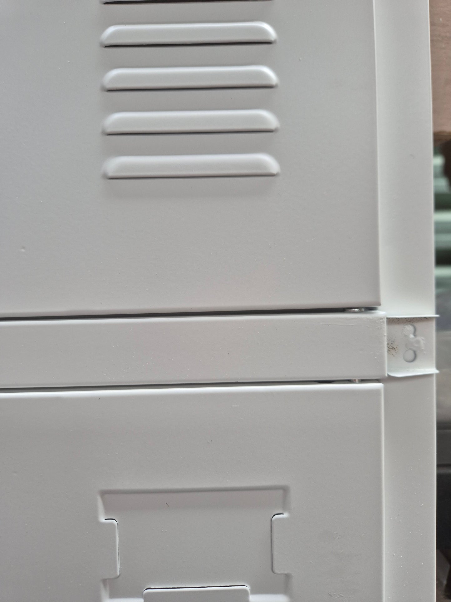 Seconds White 9 Door Metal Locker Cabinet