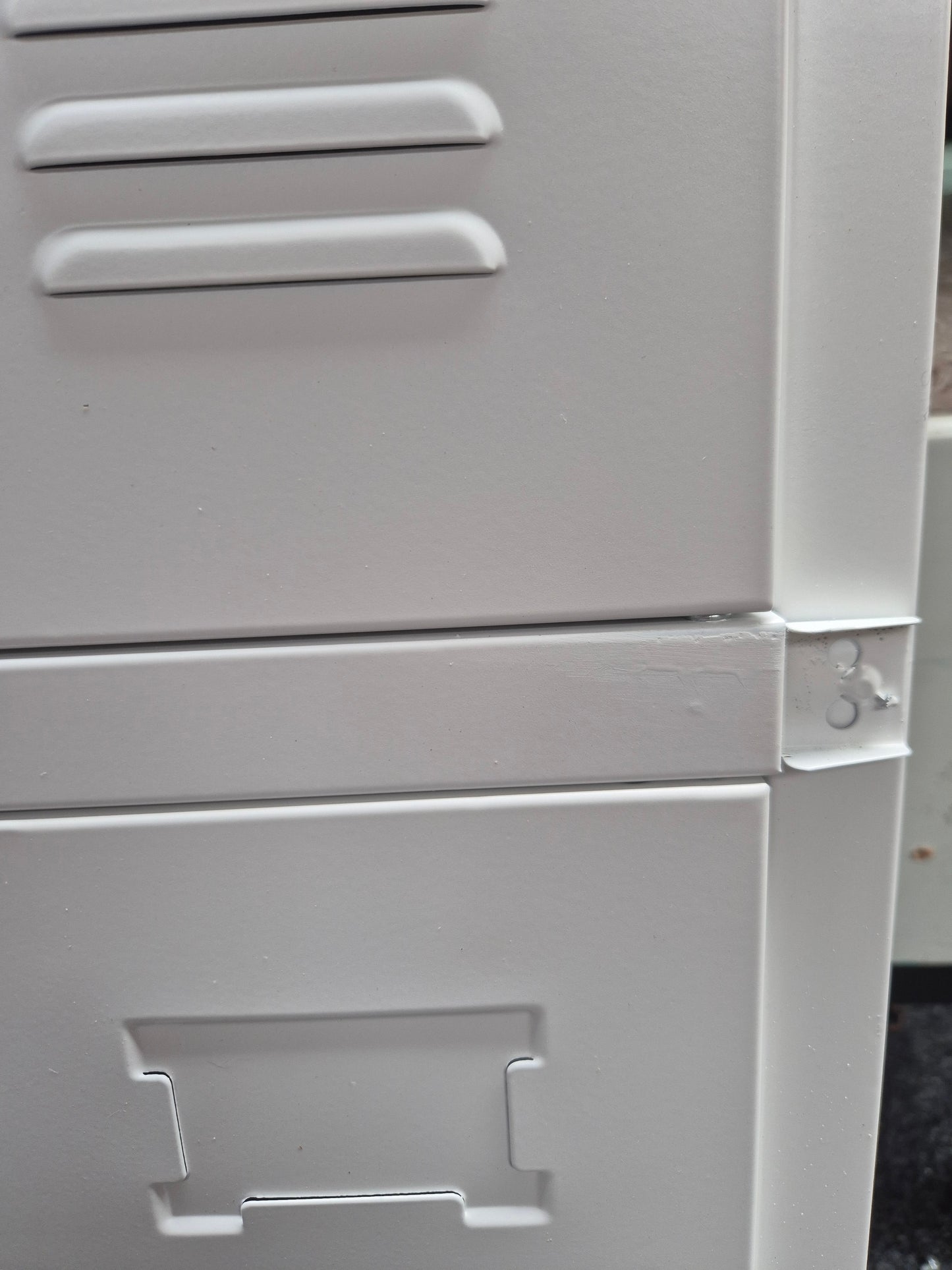 Seconds White 9 Door Metal Locker Cabinet