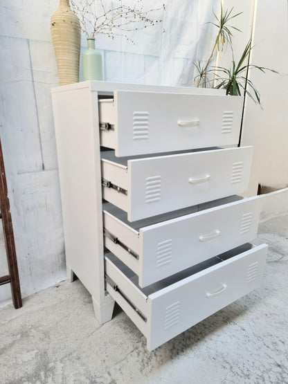 White Tall boy Drawers