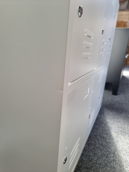 Seconds White 6 Door Metal Locker Cabinet