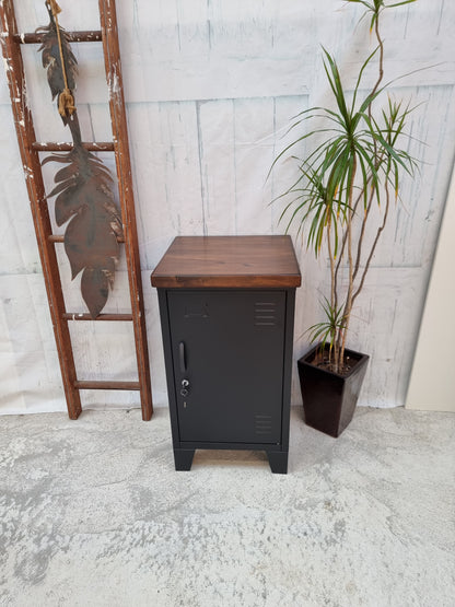 Right open Black Mini Locker-Dark Rimu top