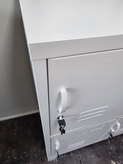 *seconds* White 8 Door Metal Locker Cabinet