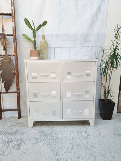 White 6 Drawer