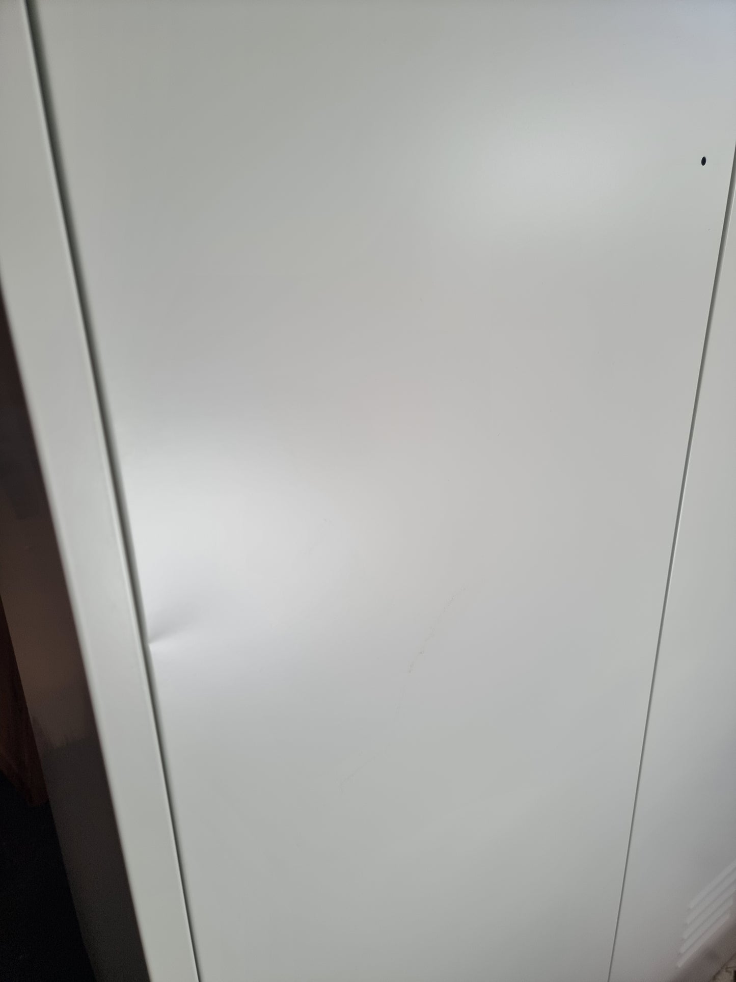 Seconds White 2 Door Metal Cupboard Locker – Wardrobe & Storage Cabinet