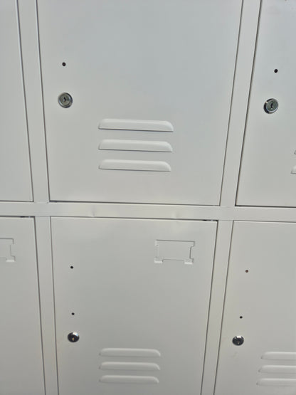 Seconds White 6 Door Metal Locker Cabinet
