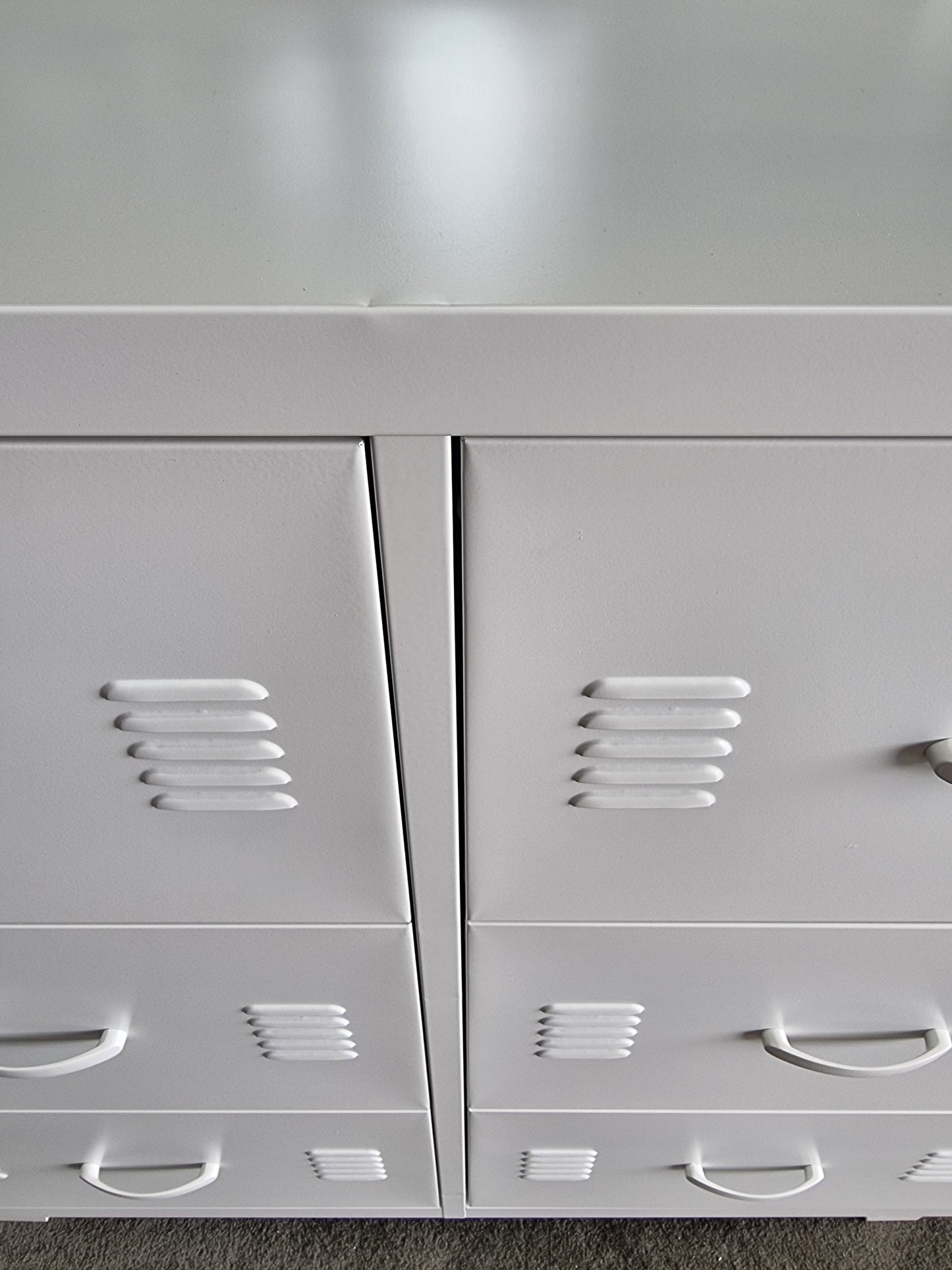 Seconds White Metal 6 Drawer