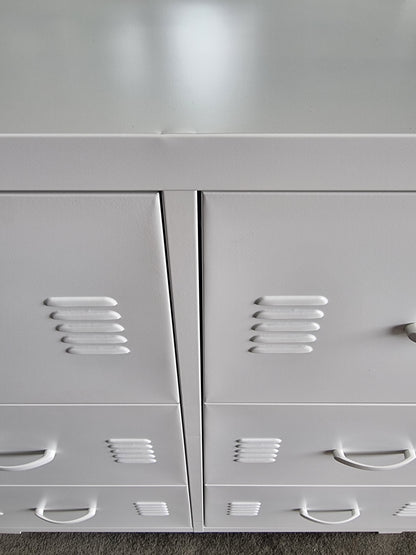 Seconds White Metal 6 Drawer