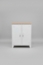 White Double Side Cabinet Oak top