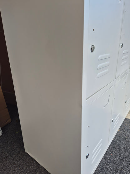 Seconds White 6 Door Metal Locker Cabinet