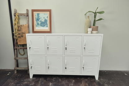 *seconds* White 8 Door Metal Locker Cabinet