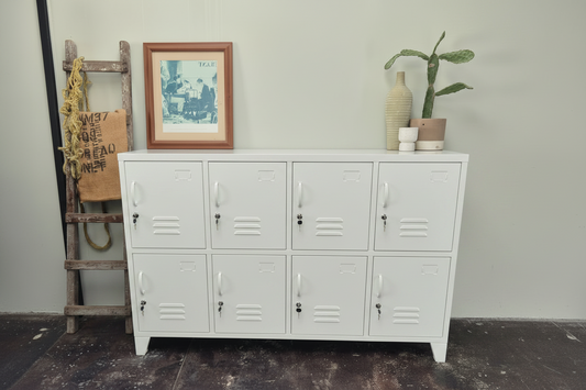 *seconds* White 8 Door Metal Locker Cabinet
