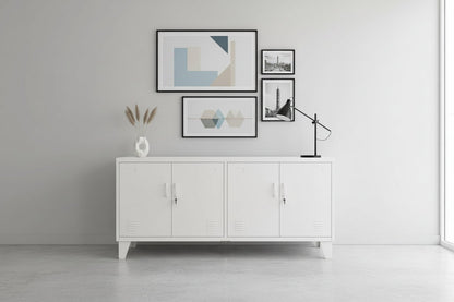 White Versatile Metal Locker Cabinet