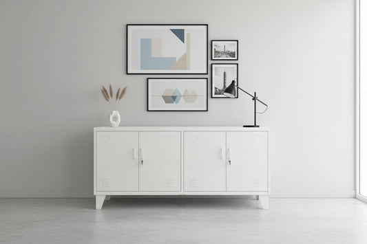 White Versatile Metal Locker Cabinet