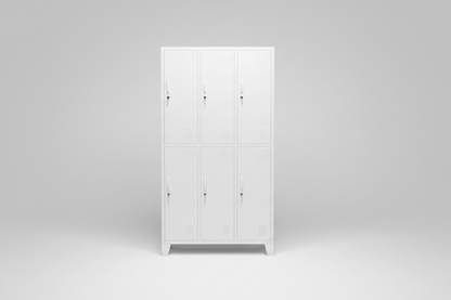 Tall White 6 Door Locker