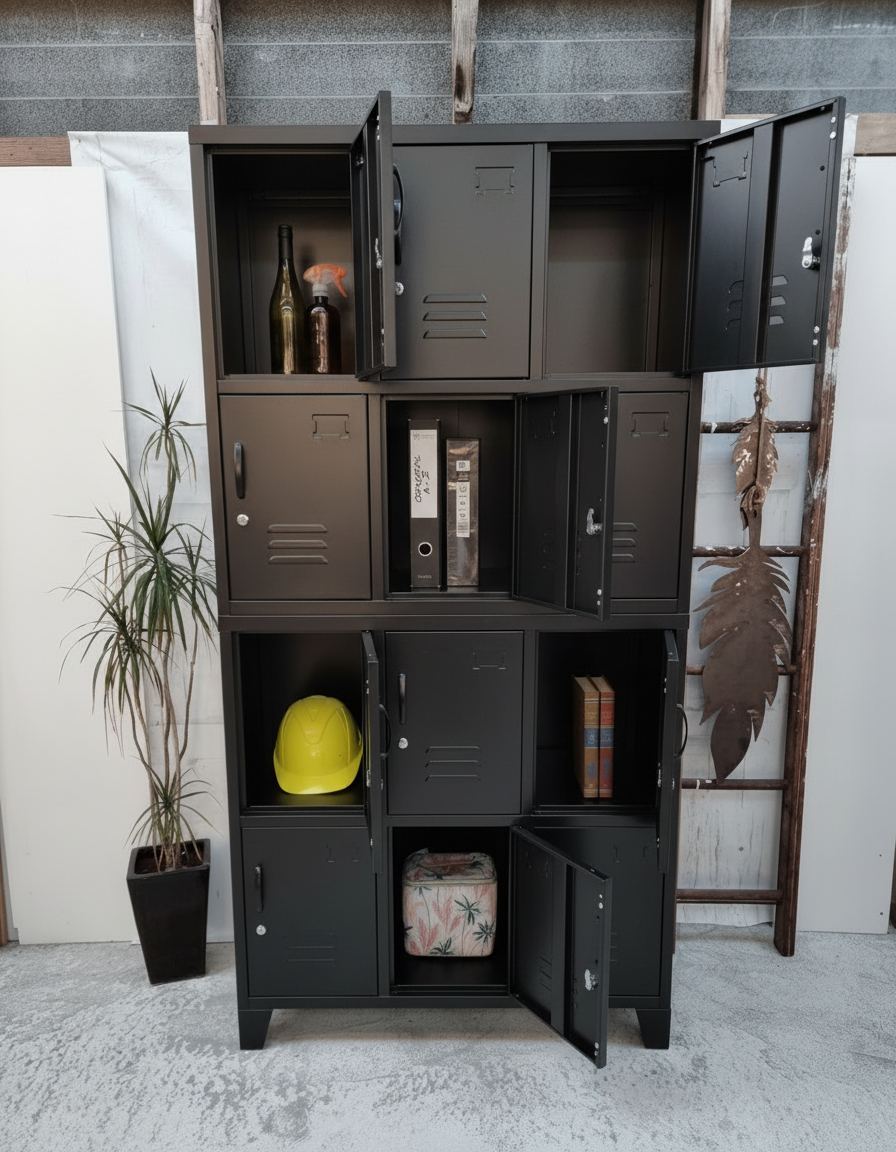 Black 12 Door Locker